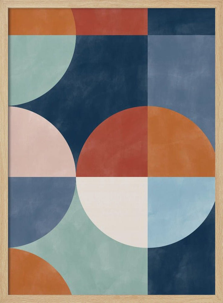 Geometric Shapes With Bold Circles - Stretched Canvas, Poster or Fine Art Print - I Heart Wall Art - Poster Print, Canvas Print or Framed Art Print