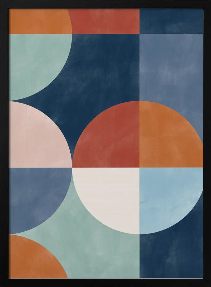Geometric Shapes With Bold Circles - Stretched Canvas, Poster or Fine Art Print - I Heart Wall Art - Poster Print, Canvas Print or Framed Art Print