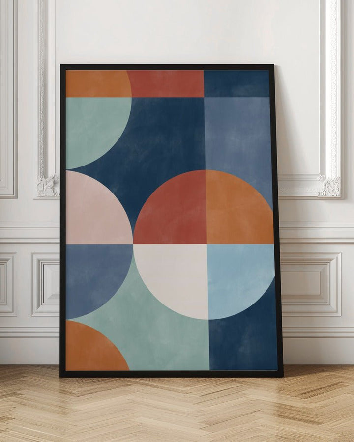 Geometric Shapes With Bold Circles - Stretched Canvas, Poster or Fine Art Print - I Heart Wall Art - Poster Print, Canvas Print or Framed Art Print
