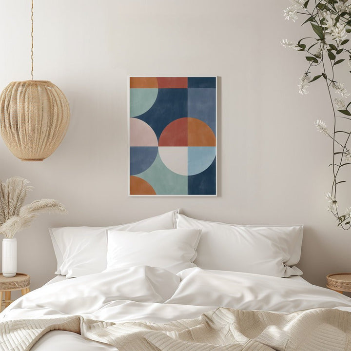 Geometric Shapes With Bold Circles - Stretched Canvas, Poster or Fine Art Print - I Heart Wall Art - Poster Print, Canvas Print or Framed Art Print