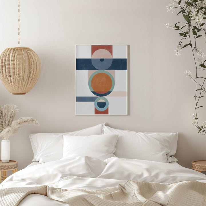 Geometric Shapes With Circles And Rectangles - Stretched Canvas, Poster or Fine Art Print - I Heart Wall Art - Poster Print, Canvas Print or Framed Art Print