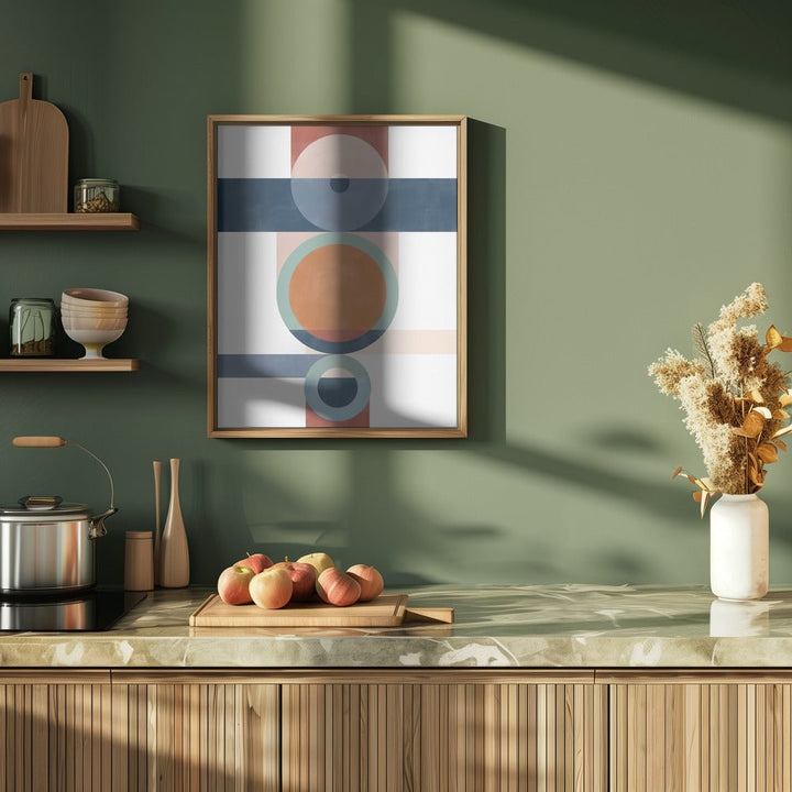 Geometric Shapes With Circles And Rectangles - Stretched Canvas, Poster or Fine Art Print - I Heart Wall Art - Poster Print, Canvas Print or Framed Art Print