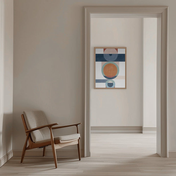 Geometric Shapes With Circles And Rectangles - Stretched Canvas, Poster or Fine Art Print - I Heart Wall Art - Poster Print, Canvas Print or Framed Art Print