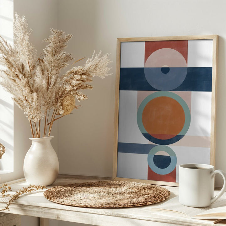 Geometric Shapes With Circles And Rectangles - Stretched Canvas, Poster or Fine Art Print - I Heart Wall Art - Poster Print, Canvas Print or Framed Art Print
