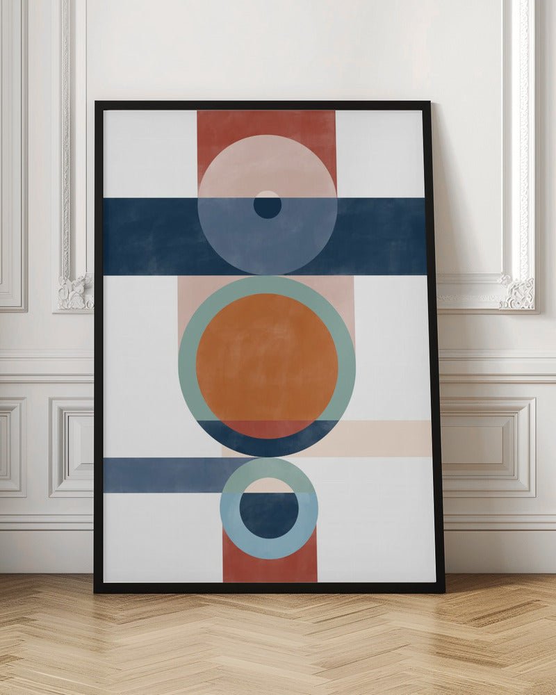 Geometric Shapes With Circles And Rectangles - Stretched Canvas, Poster or Fine Art Print - I Heart Wall Art - Poster Print, Canvas Print or Framed Art Print