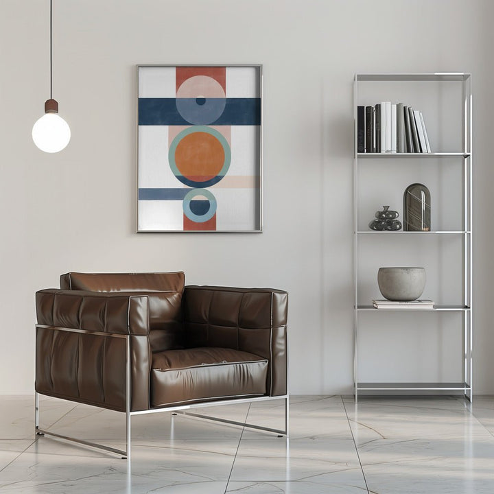 Geometric Shapes With Circles And Rectangles - Stretched Canvas, Poster or Fine Art Print - I Heart Wall Art - Poster Print, Canvas Print or Framed Art Print