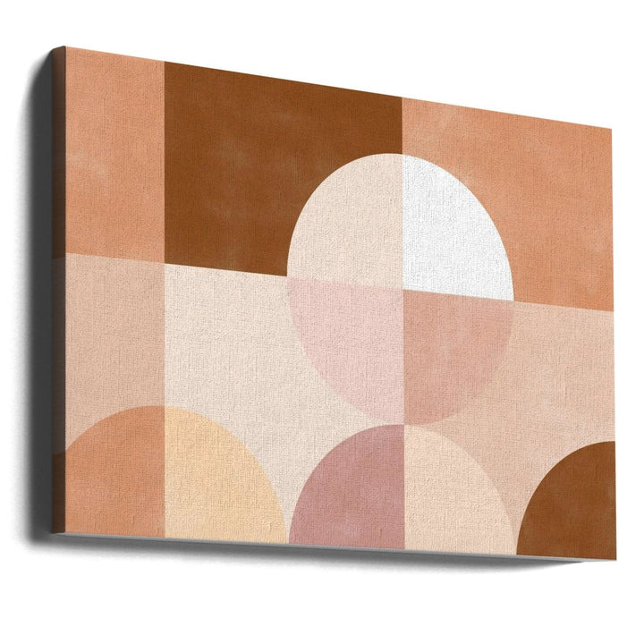 Geometric Shapes With Warm Earthy Tones - Stretched Canvas, Poster or Fine Art Print - I Heart Wall Art - Poster Print, Canvas Print or Framed Art Print