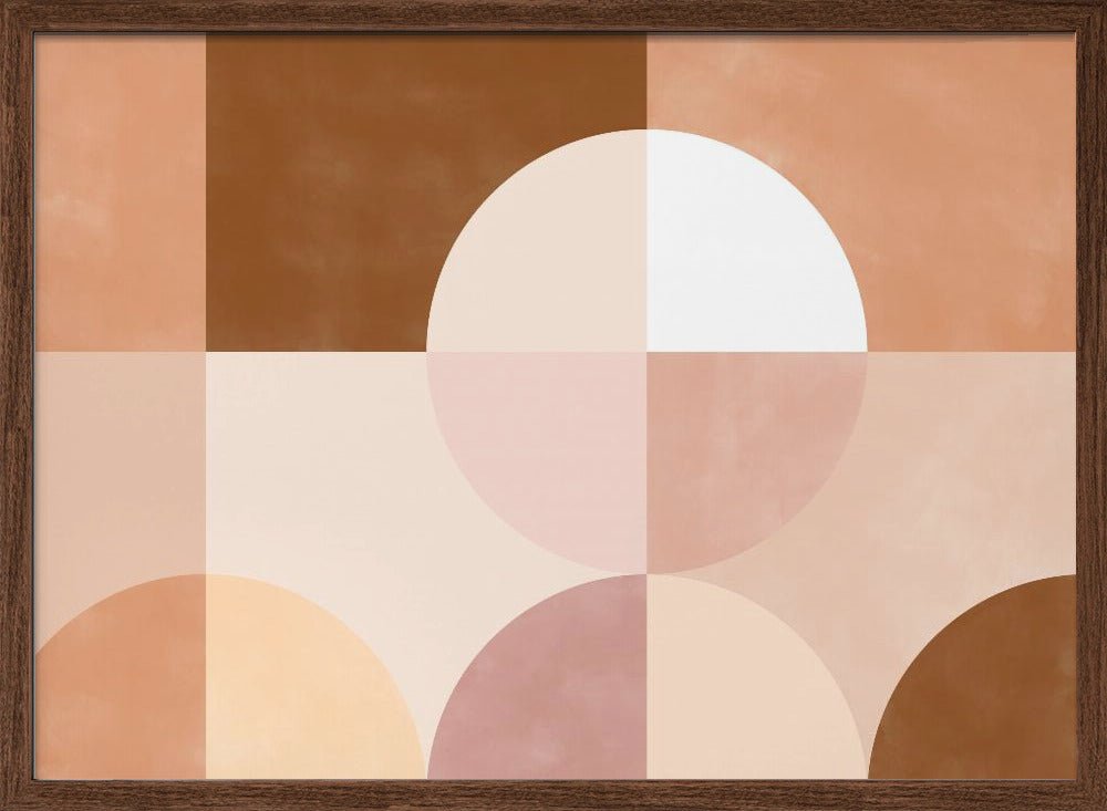 Geometric Shapes With Warm Earthy Tones - Stretched Canvas, Poster or Fine Art Print - I Heart Wall Art - Poster Print, Canvas Print or Framed Art Print