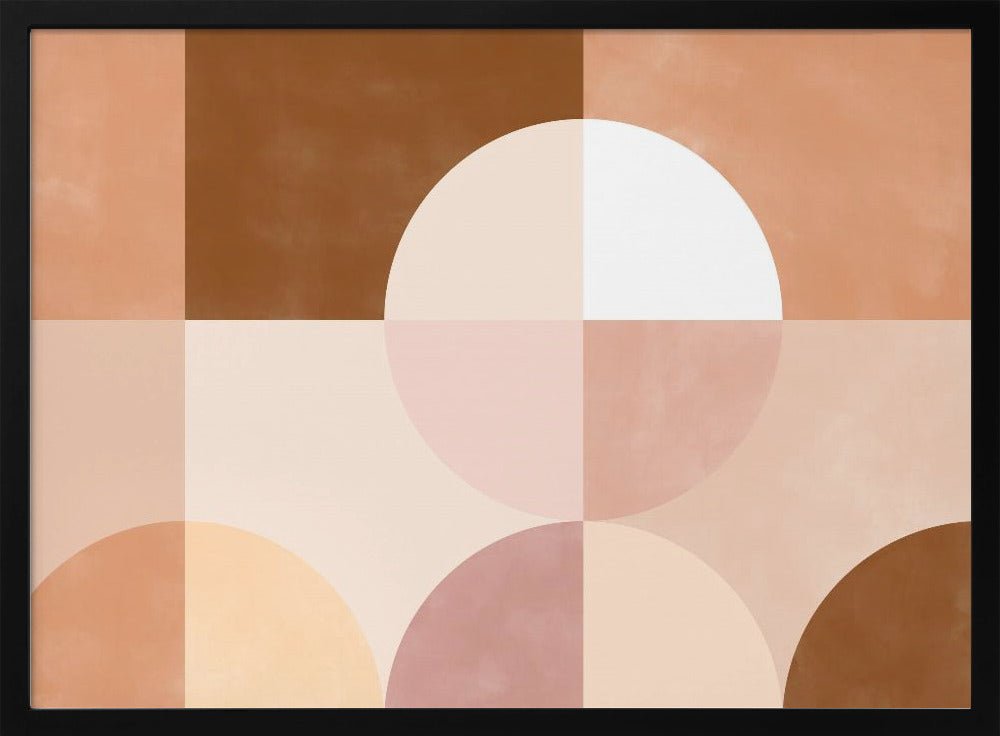 Geometric Shapes With Warm Earthy Tones - Stretched Canvas, Poster or Fine Art Print - I Heart Wall Art - Poster Print, Canvas Print or Framed Art Print