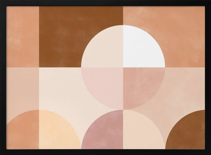 Geometric Shapes With Warm Earthy Tones - Stretched Canvas, Poster or Fine Art Print - I Heart Wall Art - Poster Print, Canvas Print or Framed Art Print