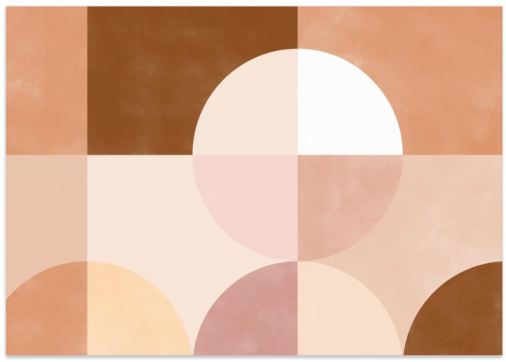Geometric Shapes With Warm Earthy Tones - Stretched Canvas, Poster or Fine Art Print - I Heart Wall Art - Poster Print, Canvas Print or Framed Art Print