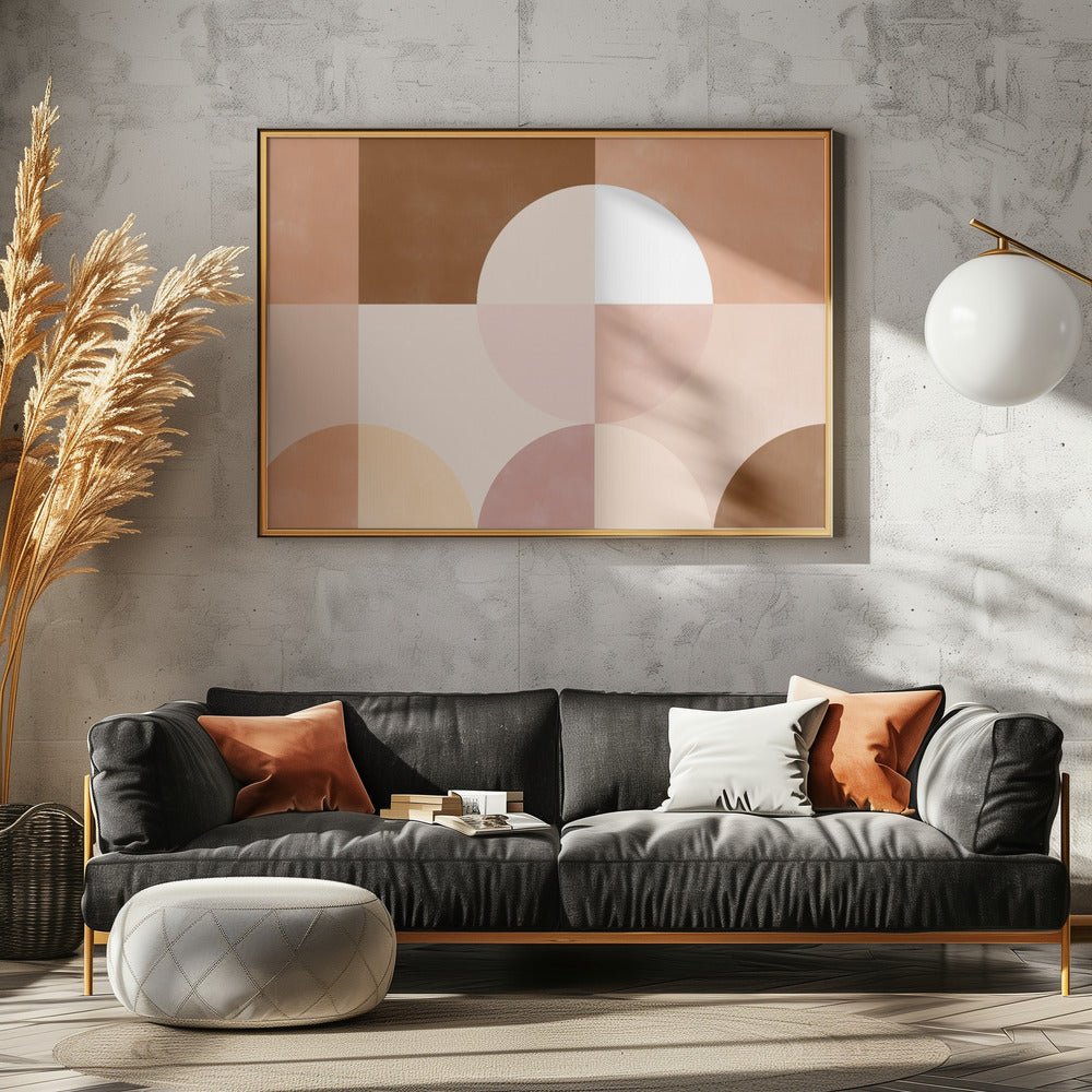Geometric Shapes With Warm Earthy Tones - Stretched Canvas, Poster or Fine Art Print - I Heart Wall Art - Poster Print, Canvas Print or Framed Art Print