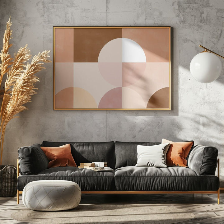 Geometric Shapes With Warm Earthy Tones - Stretched Canvas, Poster or Fine Art Print - I Heart Wall Art - Poster Print, Canvas Print or Framed Art Print