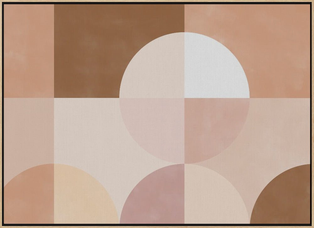 Geometric Shapes With Warm Earthy Tones - Stretched Canvas, Poster or Fine Art Print - I Heart Wall Art - Poster Print, Canvas Print or Framed Art Print