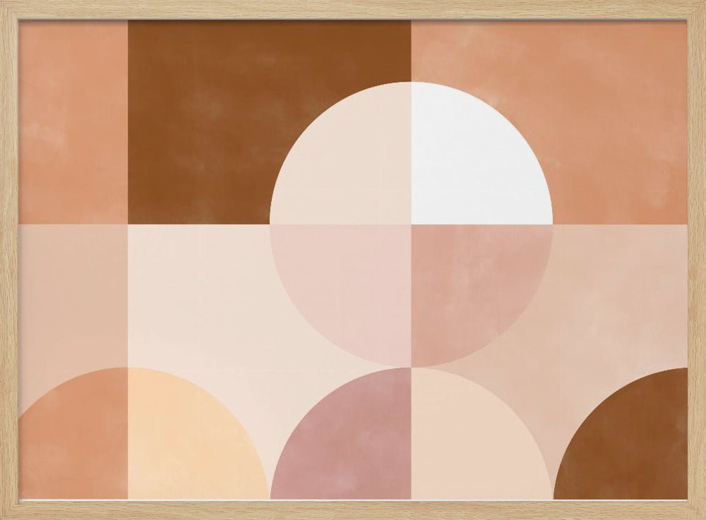 Geometric Shapes With Warm Earthy Tones - Stretched Canvas, Poster or Fine Art Print - I Heart Wall Art - Poster Print, Canvas Print or Framed Art Print