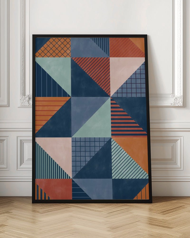 Geometric Symphony - Stretched Canvas, Poster or Fine Art Print - I Heart Wall Art - Poster Print, Canvas Print or Framed Art Print