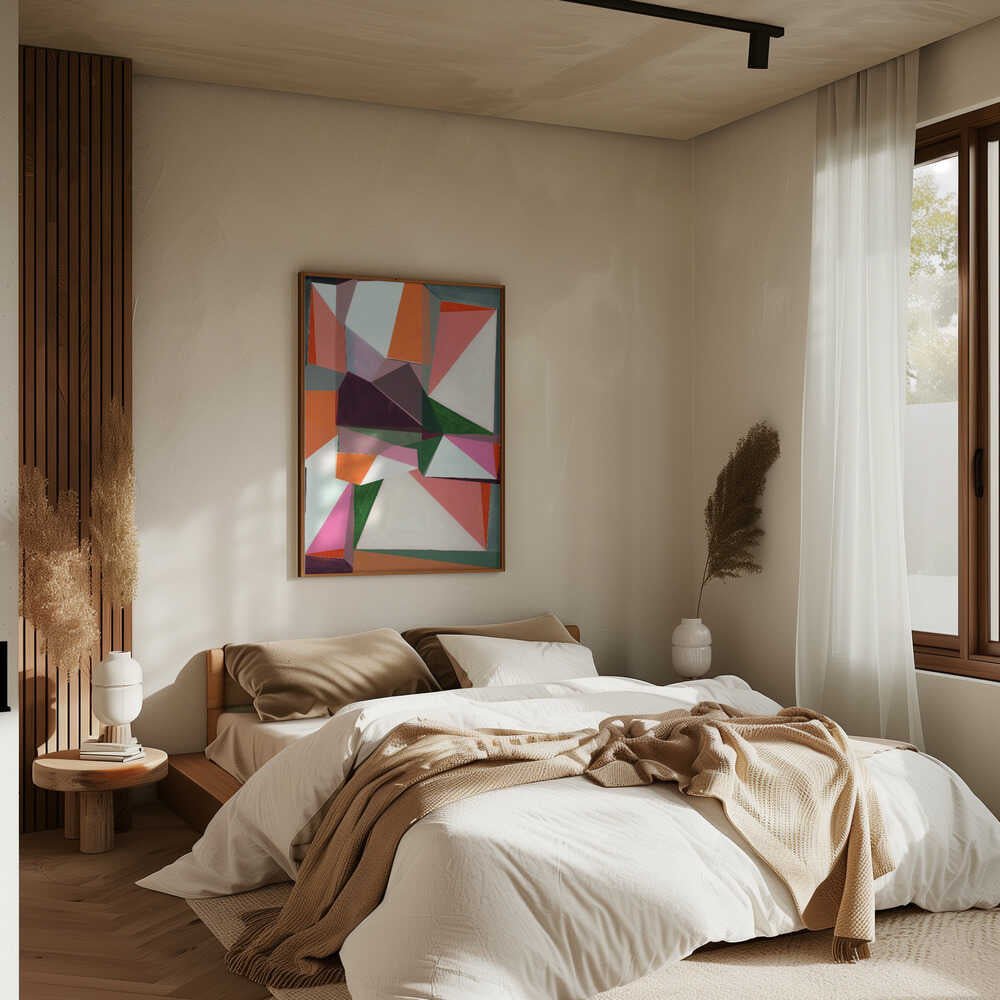 Geometric Symphony - Stretched Canvas, Poster or Fine Art Print - I Heart Wall Art - Poster Print, Canvas Print or Framed Art Print