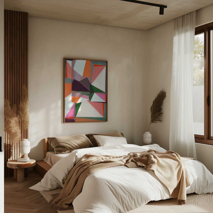 Geometric Symphony - Stretched Canvas, Poster or Fine Art Print - I Heart Wall Art - Poster Print, Canvas Print or Framed Art Print