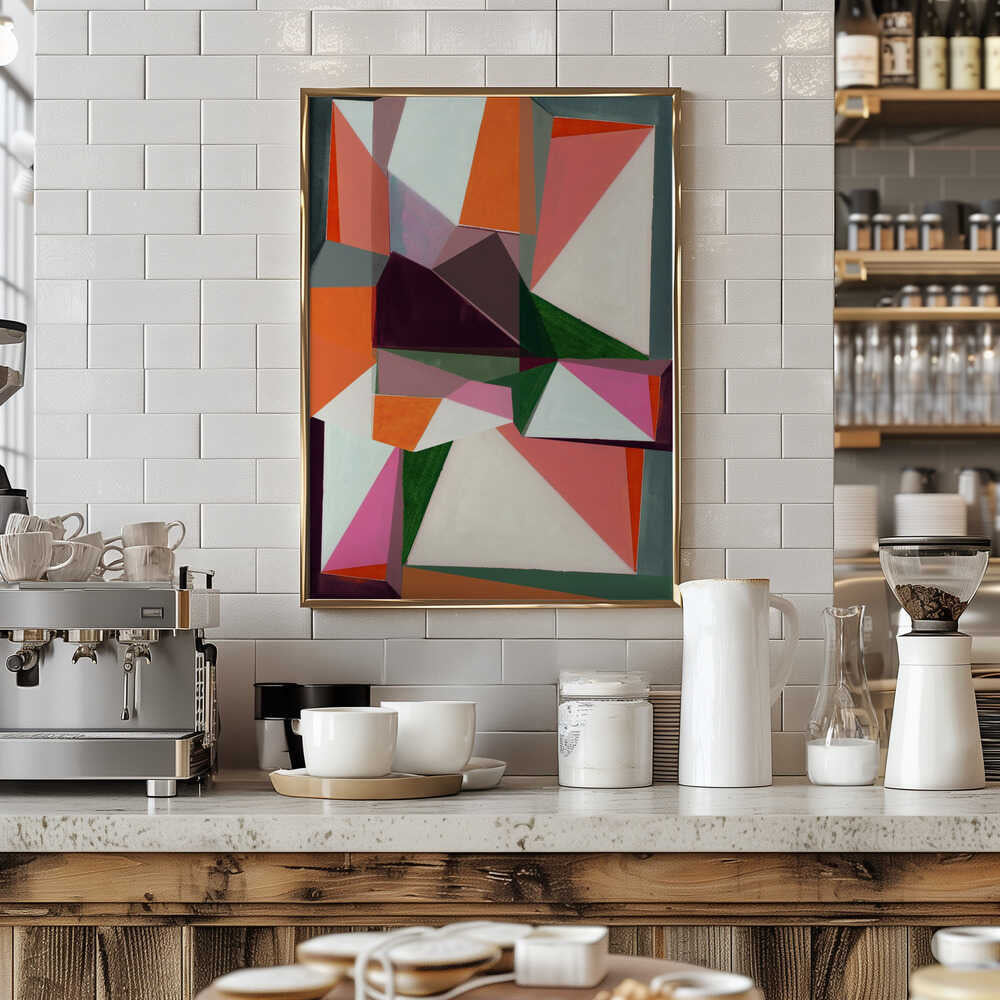 Geometric Symphony - Stretched Canvas, Poster or Fine Art Print - I Heart Wall Art - Poster Print, Canvas Print or Framed Art Print