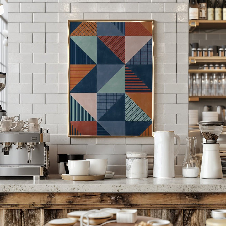 Geometric Symphony - Stretched Canvas, Poster or Fine Art Print - I Heart Wall Art - Poster Print, Canvas Print or Framed Art Print