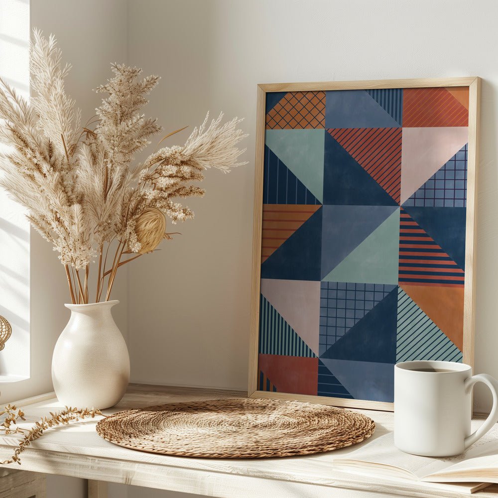 Geometric Symphony - Stretched Canvas, Poster or Fine Art Print - I Heart Wall Art - Poster Print, Canvas Print or Framed Art Print