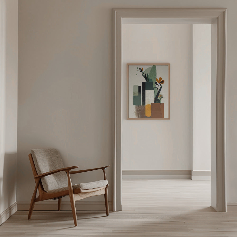 Geometric Vases - Stretched Canvas, Poster or Fine Art Print I Heart Wall Art