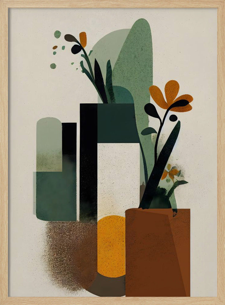 Geometric Vases - Stretched Canvas, Poster or Fine Art Print I Heart Wall Art