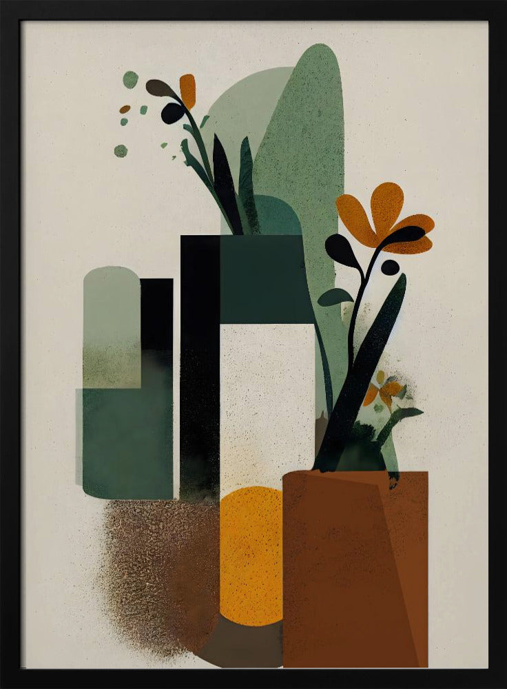 Geometric Vases - Stretched Canvas, Poster or Fine Art Print I Heart Wall Art