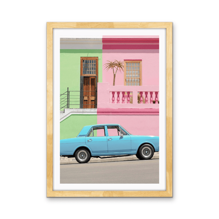 Getaway Car - Pastel Colour Vintage Car Stretched Canvas or Fine Art Print - I Heart Wall Art - Poster Print, Canvas Print or Framed Art Print