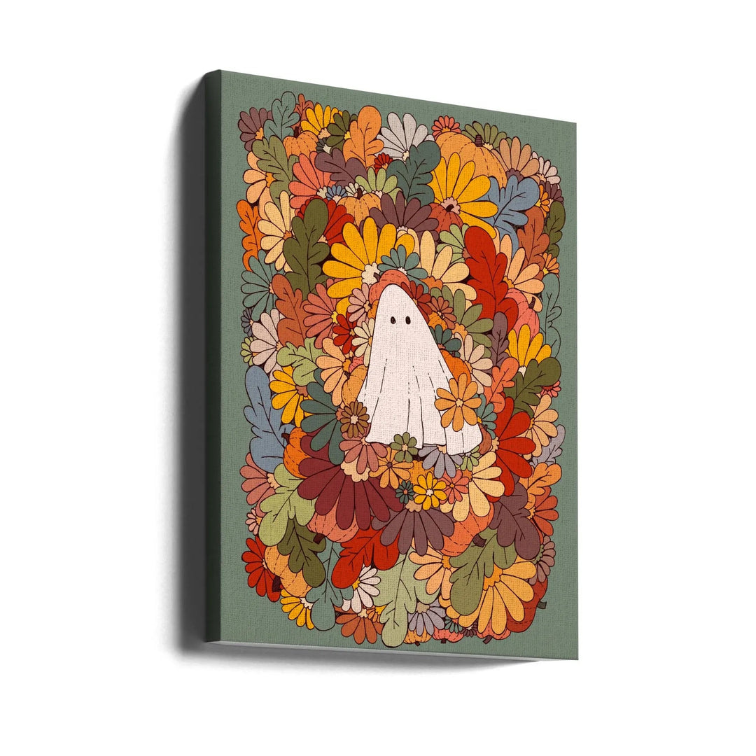 Ghost and Flowers - Stretched Canvas, Poster or Fine Art Print I Heart Wall Art