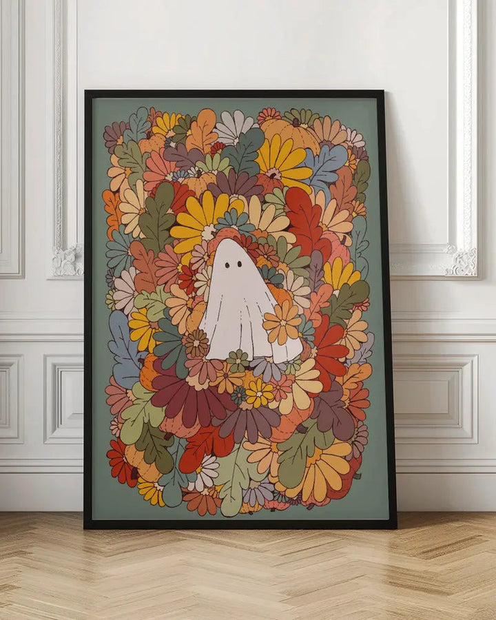 Ghost and Flowers - Stretched Canvas, Poster or Fine Art Print I Heart Wall Art