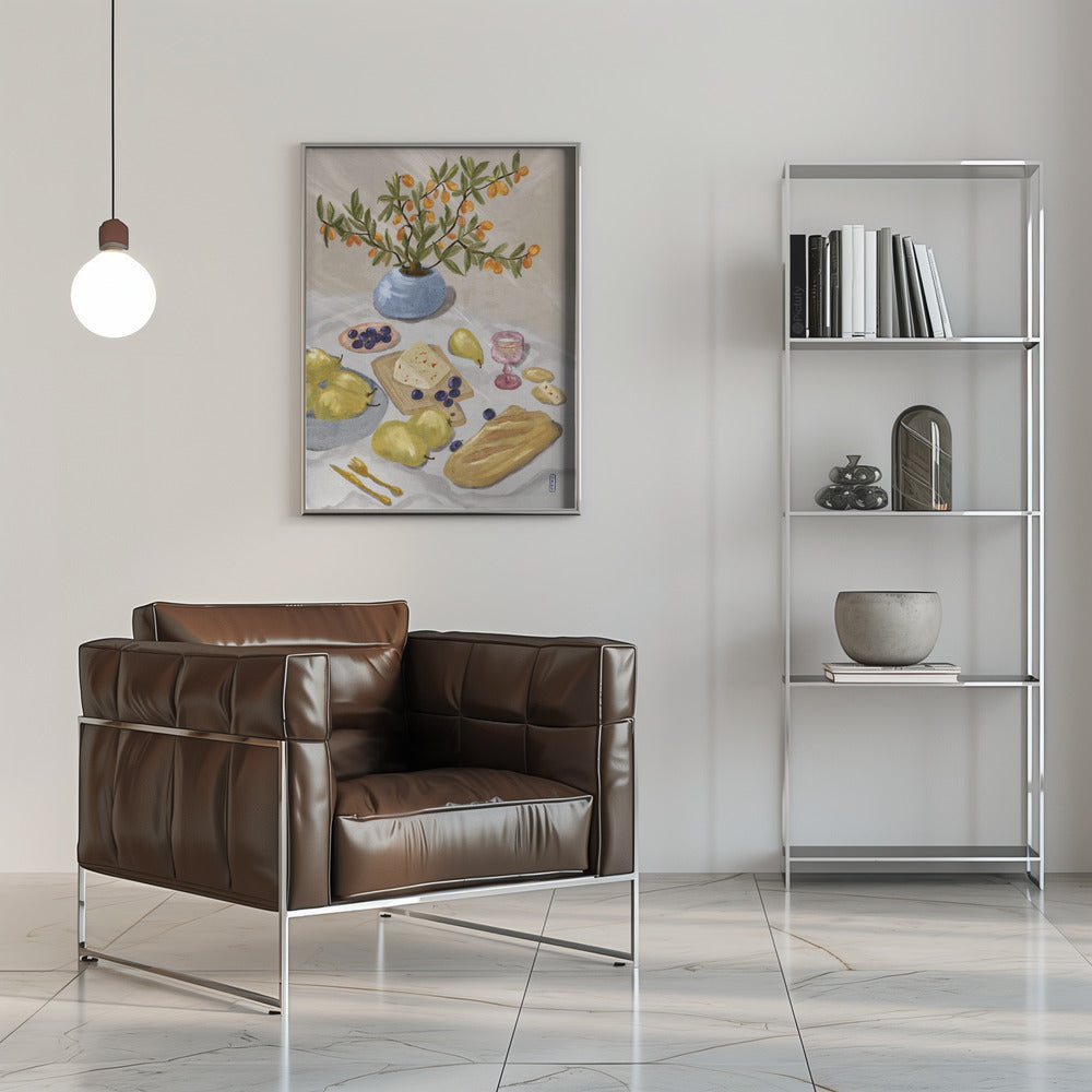 Gin and Tonic In the Afternoon Sun Illustration - Stretched Canvas, Poster or Fine Art Print I Heart Wall Art