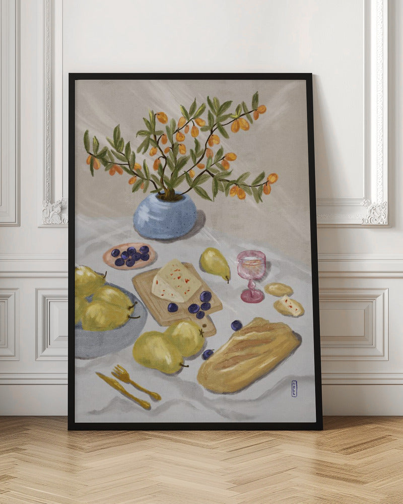 Gin and Tonic In the Afternoon Sun Illustration - Stretched Canvas, Poster or Fine Art Print I Heart Wall Art