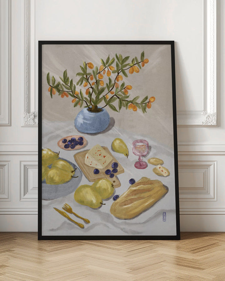 Gin and Tonic In the Afternoon Sun Illustration - Stretched Canvas, Poster or Fine Art Print I Heart Wall Art