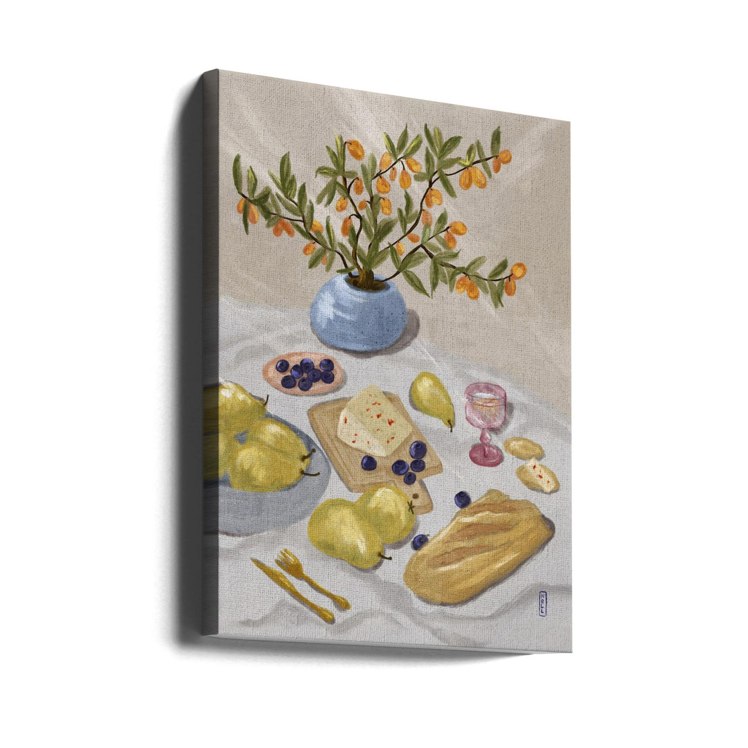 Gin and Tonic In the Afternoon Sun Illustration - Stretched Canvas, Poster or Fine Art Print I Heart Wall Art