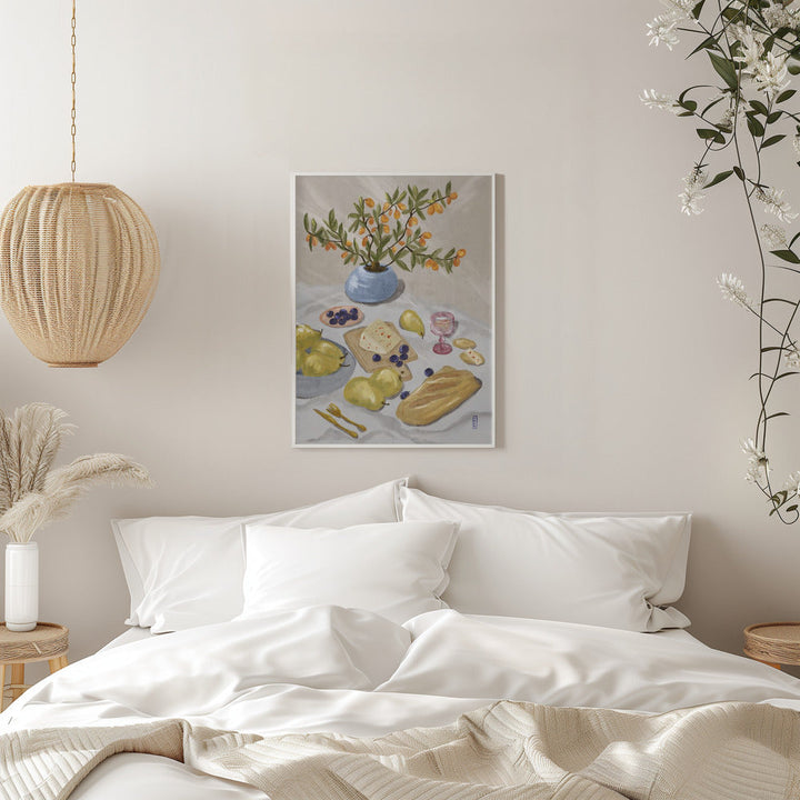 Gin and Tonic In the Afternoon Sun Illustration - Stretched Canvas, Poster or Fine Art Print I Heart Wall Art