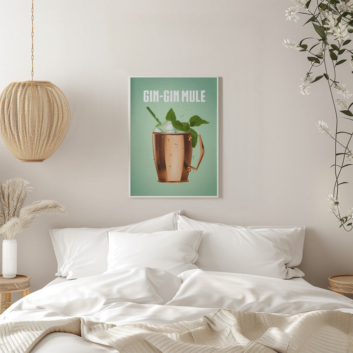 Gin Gin Mule Copper - Stretched Canvas, Poster or Fine Art Print I Heart Wall Art