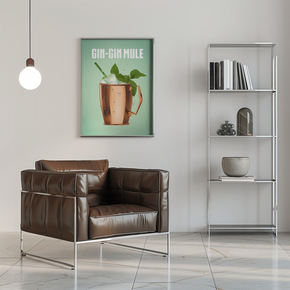 Gin Gin Mule Copper - Stretched Canvas, Poster or Fine Art Print I Heart Wall Art