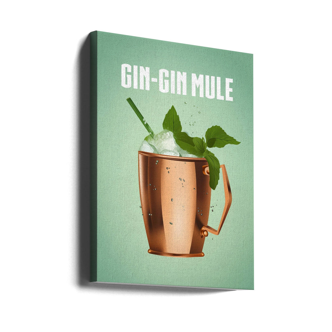 Gin Gin Mule Copper - Stretched Canvas, Poster or Fine Art Print I Heart Wall Art
