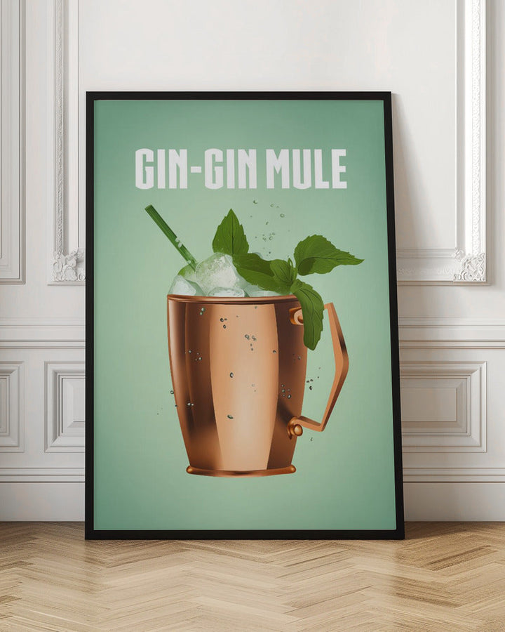 Gin Gin Mule Copper - Stretched Canvas, Poster or Fine Art Print I Heart Wall Art