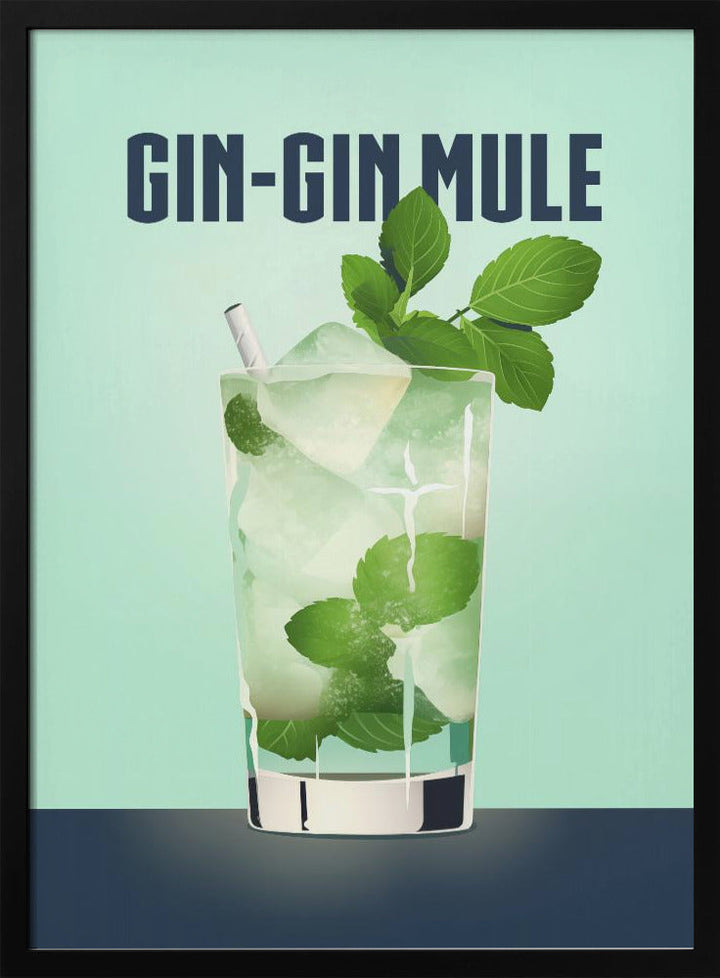 Gin Gin Mule - Stretched Canvas, Poster or Fine Art Print I Heart Wall Art