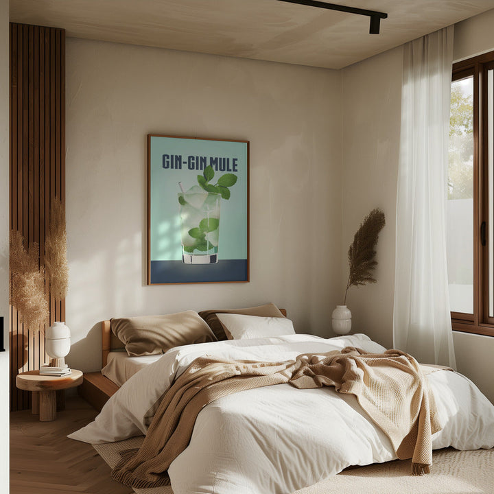 Gin Gin Mule - Stretched Canvas, Poster or Fine Art Print I Heart Wall Art