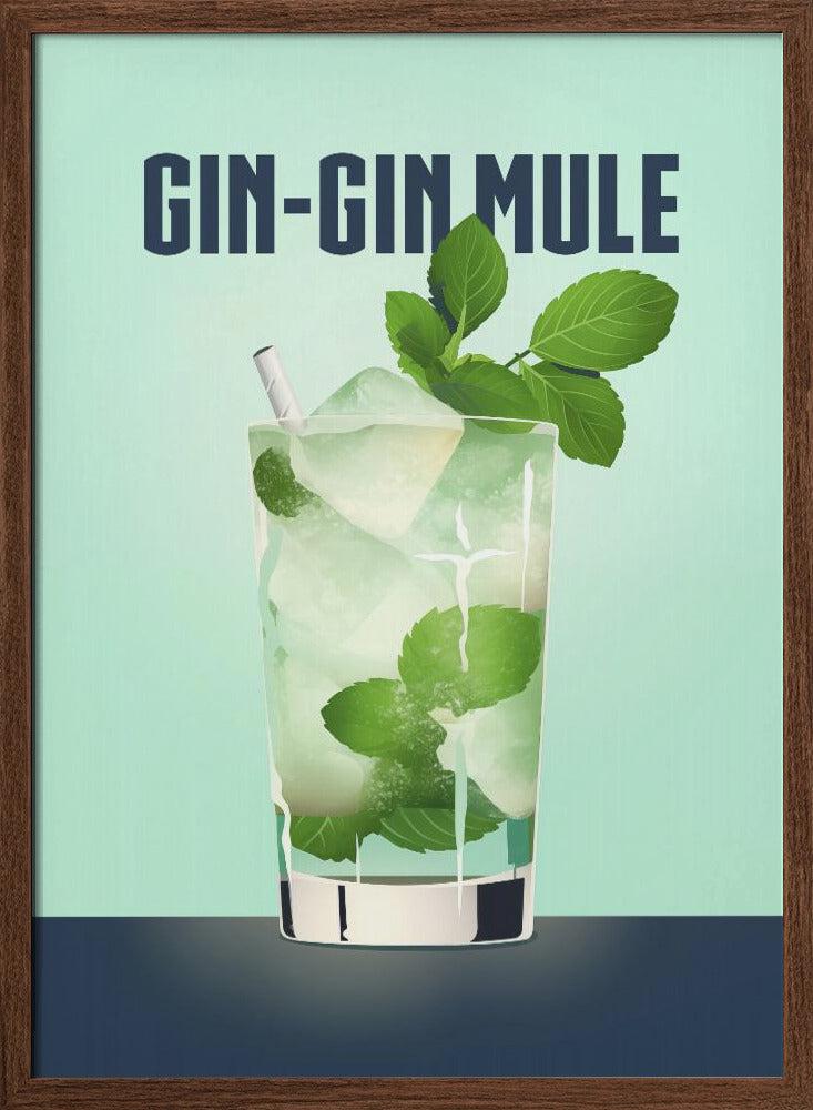 Gin Gin Mule - Stretched Canvas, Poster or Fine Art Print I Heart Wall Art