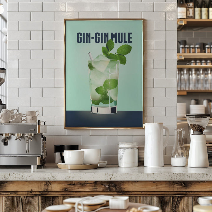 Gin Gin Mule - Stretched Canvas, Poster or Fine Art Print I Heart Wall Art