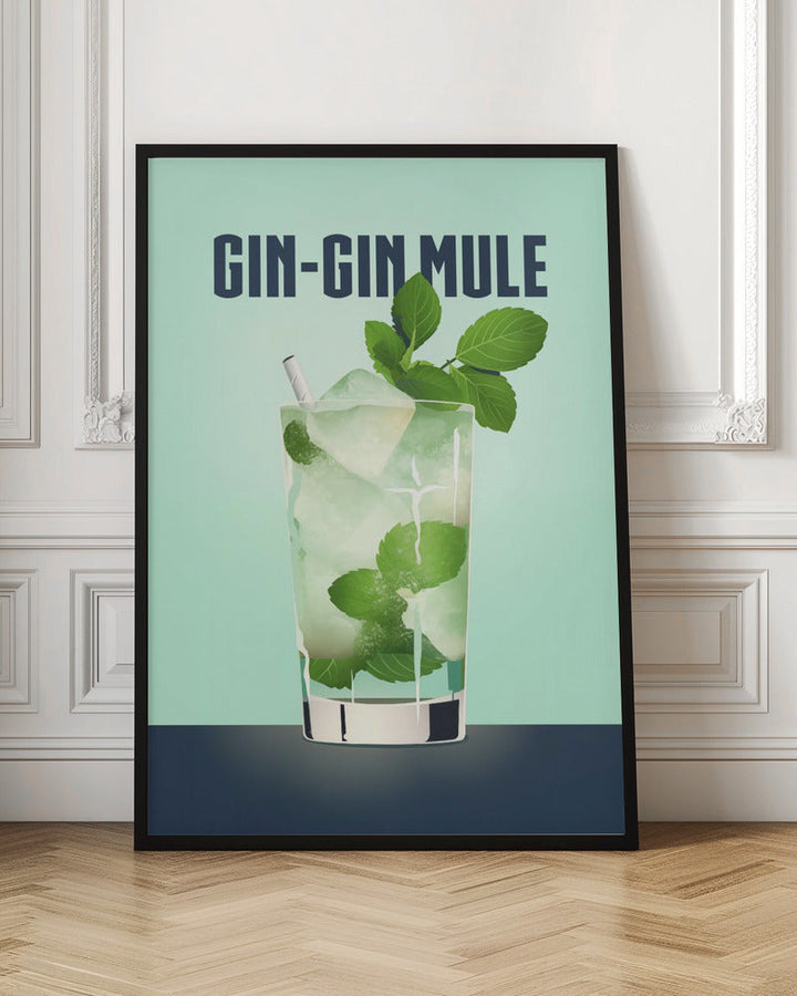 Gin Gin Mule - Stretched Canvas, Poster or Fine Art Print I Heart Wall Art