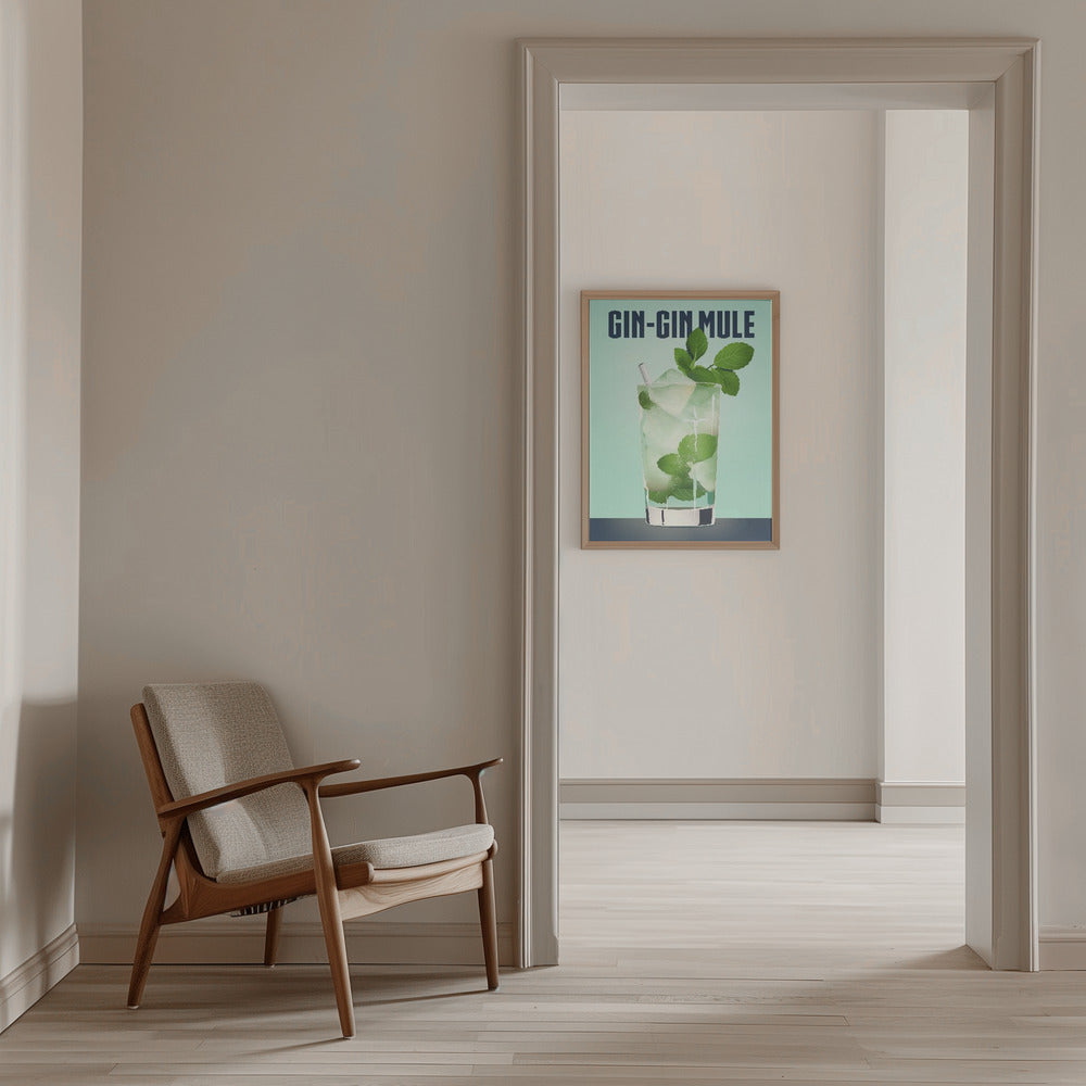 Gin Gin Mule - Stretched Canvas, Poster or Fine Art Print I Heart Wall Art