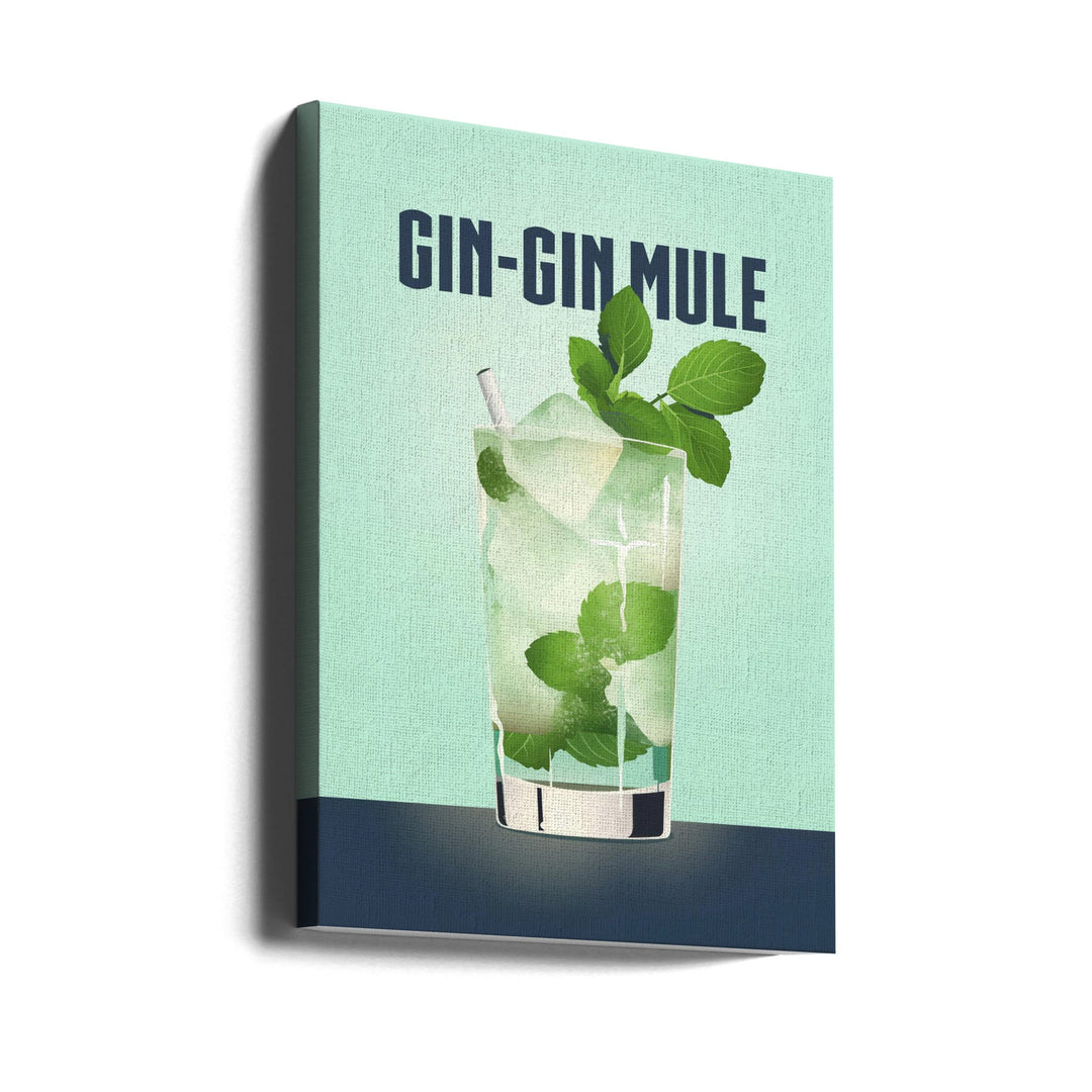 Gin Gin Mule - Stretched Canvas, Poster or Fine Art Print I Heart Wall Art