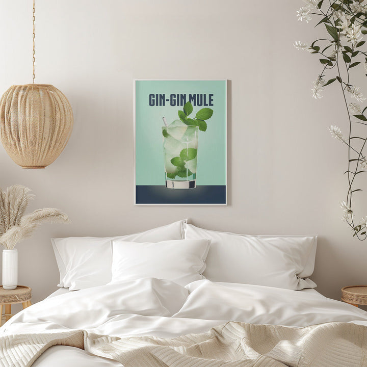 Gin Gin Mule - Stretched Canvas, Poster or Fine Art Print I Heart Wall Art