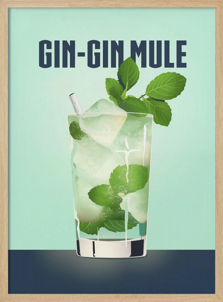 Gin Gin Mule - Stretched Canvas, Poster or Fine Art Print I Heart Wall Art