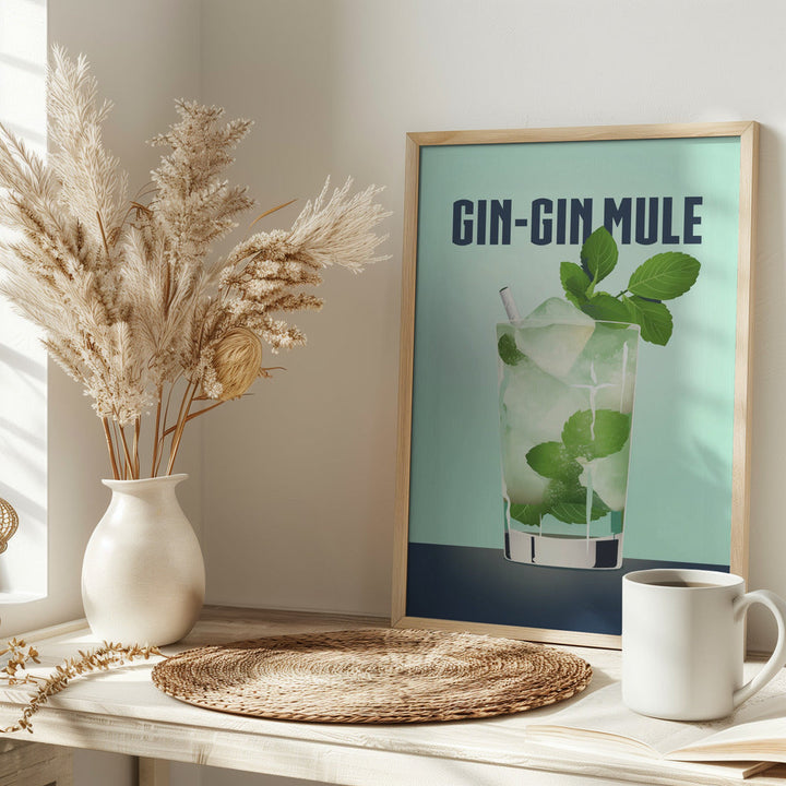 Gin Gin Mule - Stretched Canvas, Poster or Fine Art Print I Heart Wall Art